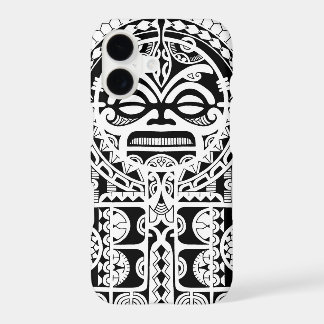 Design tribal polinésio do tatuagem com máscara do