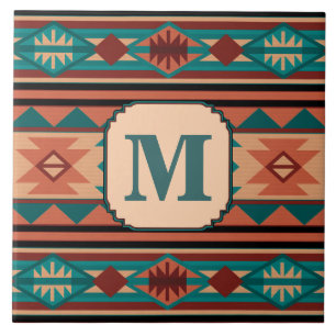 Design Turquoise Terracotta Monograma