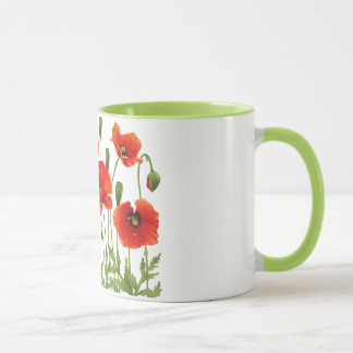 Design ucraniano vermelho da caneca de café das