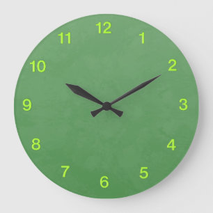 Design Verde com Relógio de Parede de Dígitos Ve
