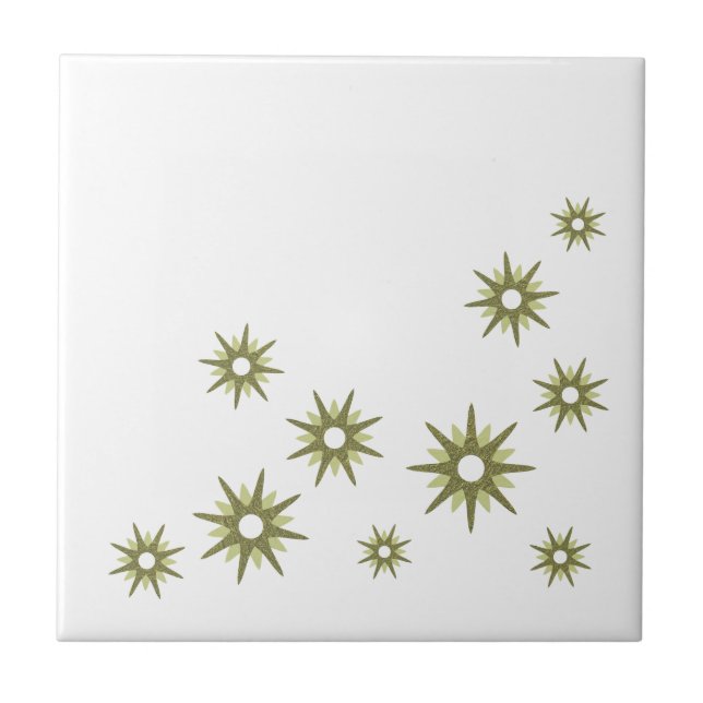 Design Verde em Estilo Explosão de Estrelas de Mea (Frente)