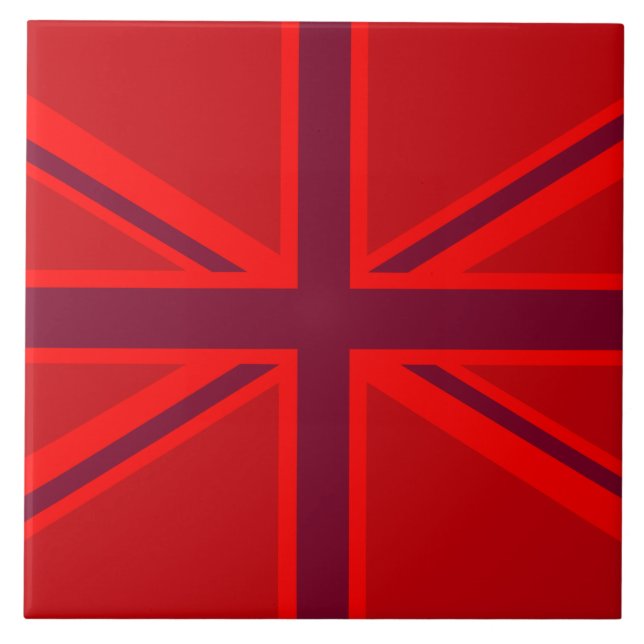 Design vermelho de Union Jack do acento (Frente)
