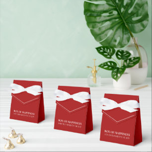 Design Vermelho Escuro Caixa da Felicidade para