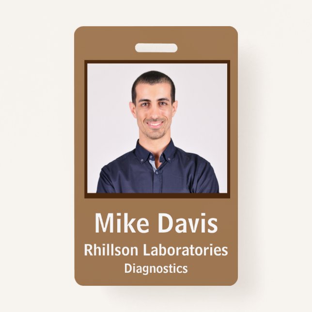 Design Vertical do Tuscan do Crachá de ID do funci (Frente)