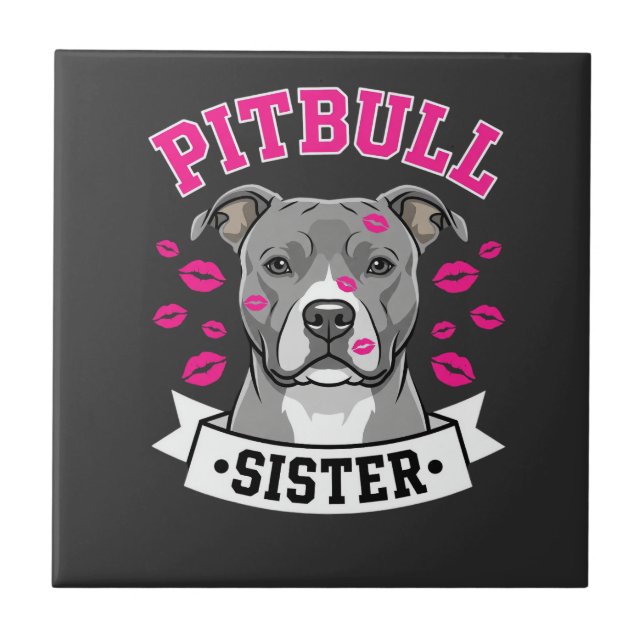 Design Vetorial de Amante de Cachorro Irmã Pitbull (Frente)