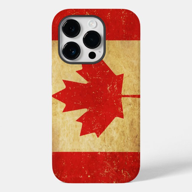 Design Vintage da Bandeira do Canadá (Verso)