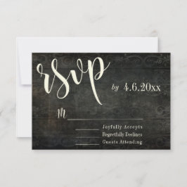 Design Vintage Escuro c/ Tipografia Creme 30, RSVP