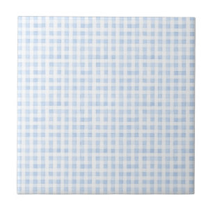 Design Xadrez Azul e Branco Vintage