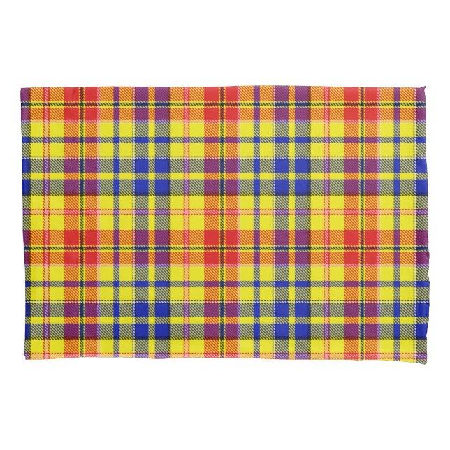 Design Xadrez Escocês Amarelo Vermelho Azul (Frente)