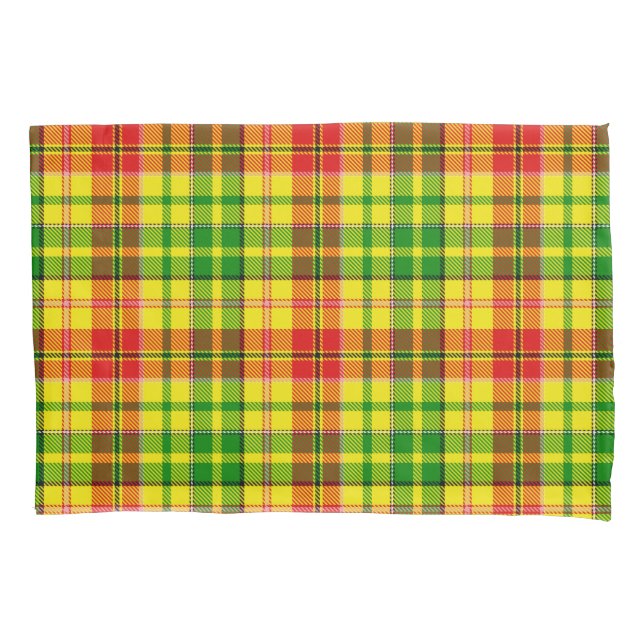 Design Xadrez Escocês Amarelo Vermelho Verde (Frente)