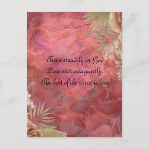 Designer de cartão postal floral tropical