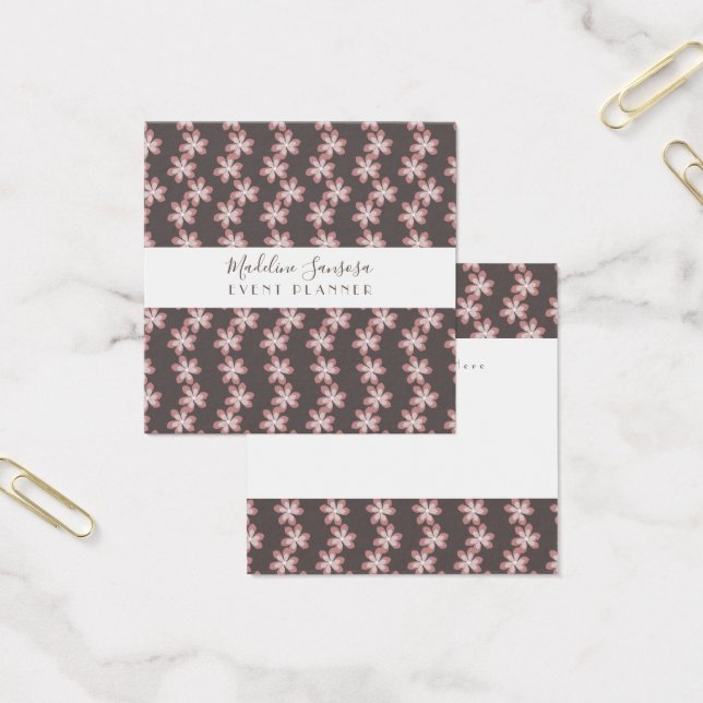 Designer de Evento Castanho Floral Botânico Rosa (Escritótio)