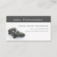Designer de jogos de vídeo - Cartão de visita