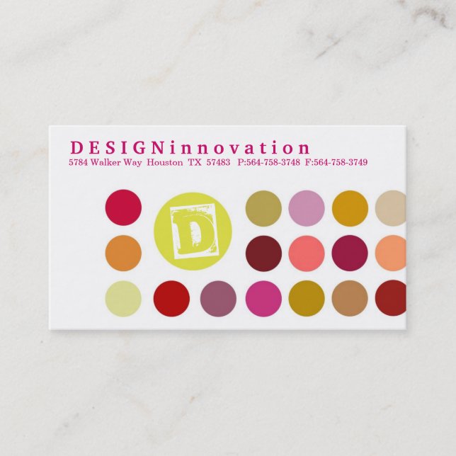 DESIGNInnovation [rosa] Cartões de visitas (Frente)