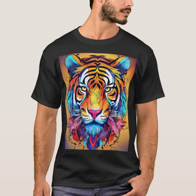 Designs de Camisa T de Tigre Whimsical (Frente)