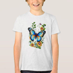 Designs de moda com mosca da manteiga.Todas-T-cami