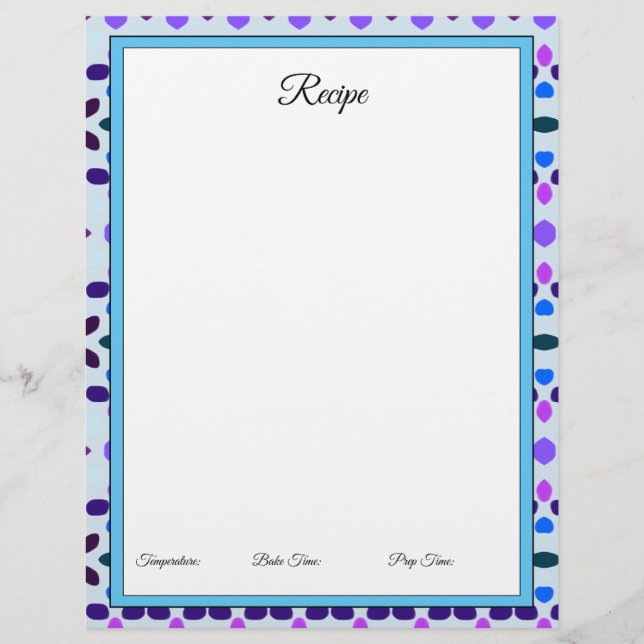 Designs De Papel bonito Em Azul (Frente)