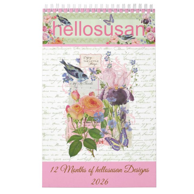designs hellosusan Calendário de 12 Meses 2026 (Capa)