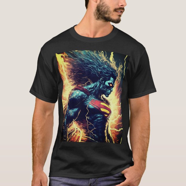 "Designs Super-Herói de Camisa T: Poder de Projeçã (Frente)