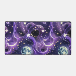 Desk Mat – Luxury Purple Celestial Moon Phases