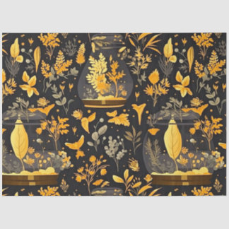 Desligamento de Papel Tecido Dourado Plantas Terrá