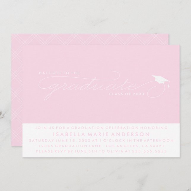 DESLIGAR AO FORMANDO | CONVITE DE GRADUAÇÃO (Frente/Verso)