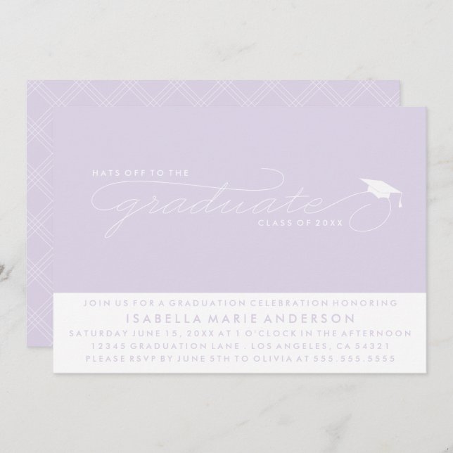 DESLIGAR AO FORMANDO | CONVITE DE GRADUAÇÃO (Frente/Verso)