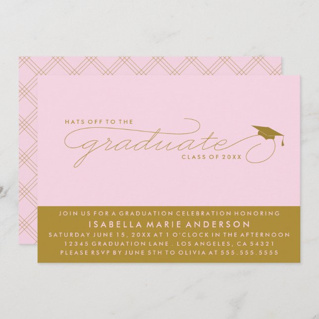 DESLIGAR AO FORMANDO | CONVITE DE GRADUAÇÃO (Frente/Verso)