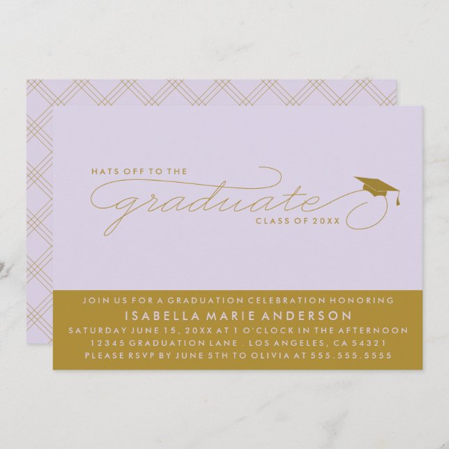 DESLIGAR AO FORMANDO | CONVITE DE GRADUAÇÃO (Frente/Verso)