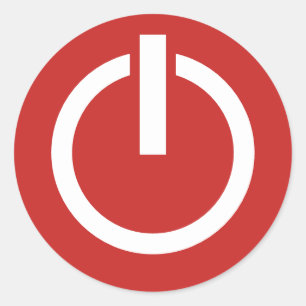 Desligar ícone do logotipo adesivos redondos do bo