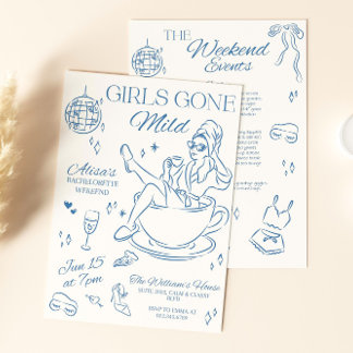 Deslizamento de Convite Itinerário de Bachelorette