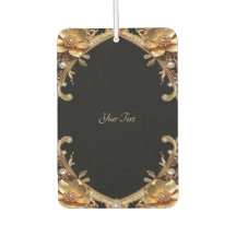 Desodorizador de Flores Decorativas Douradas