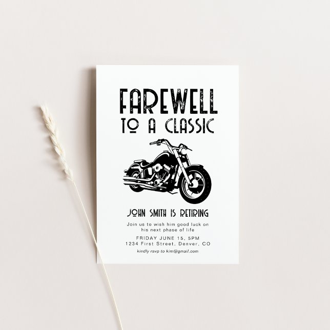 Despedida para um Convite de Motociclismo Clássico (Criador carregado)