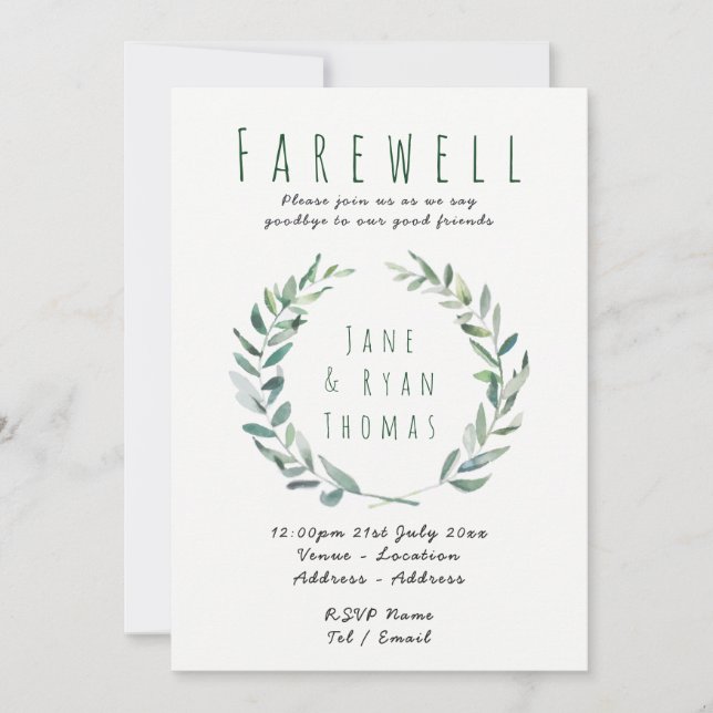 Despedida Saindo do Convite de festas Russo (Frente)