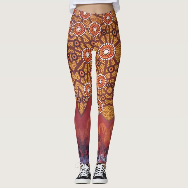 Despertar Leggings de dança aborígenes (Frente)