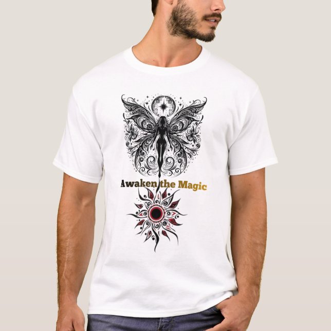 Desperte a Camiseta Gráfica de Fada Celestial Mági (Frente)