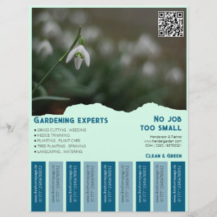 Desprenda Folheto imagens quadradas de jardinagem