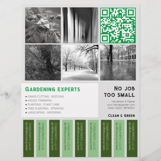 Desprender Flyer imagens quadradas de jardinagem (Frente)