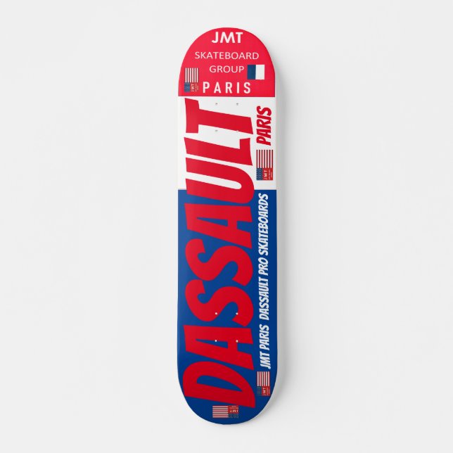 DESSAULT JMT PARIS 7, 3/4", skateboard Deck (Frente)