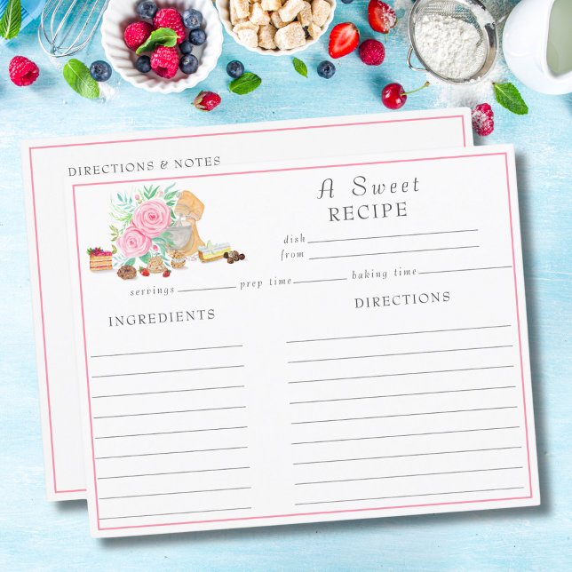 Desserts De Aquarela Com Mistura E Rosas (Criador carregado)