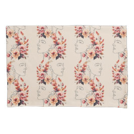 DESTAQUE DE ROSTO DE CASO DE travesseiro EM FLORES