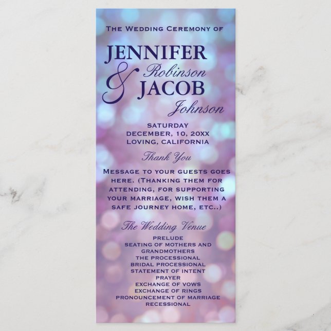 Destaques do programa de casamento (Frente)