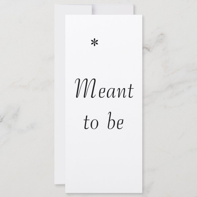 "Destinados a ser", o convite de casamento (Frente)