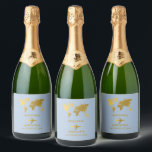 Destination Wedding World Passport Dusty Blue Gold<br><div class="desc">A dusty blue and gold destination wedding passport design with gold world map, airplane and travel elements. This design is ideal for all Spring, Summer, Fall and Winter destination weddings. An elegant dusty blue and gold wedding travel design with passport layout, world map and custom couple photo. A modern destination...</div>