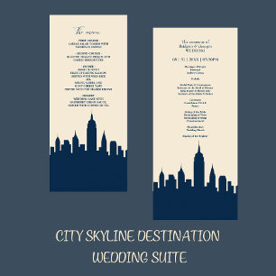 Destino mundial do Skyline amor Menu Casamento