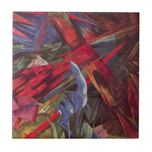 Destinos Animais de Franz Marc, Arte Cubista Vinta