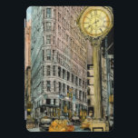 Destinos | Relógio Vintage Quinta Avenida<br><div class="desc">Descubra esta maravilhosamente trabalhada aquarela e design de tinta por Melissa Wang e trazida a você pelo World Art Group no Zazzle. Esta imagem representa o edifício Flatiron de Nova Iorque e o relógio da Quinta Avenida rodeado pelo barulho e robusto da vida quotidiana da cidade. Veja o detalhe claro...</div>