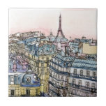 Destinos | Torre Eiffel de Aquarela e Paris<br><div class="desc">Uma aquarela picturesca e design de tinta criada pela talentosa Melissa Wang. Esta ilustração retrata uma paisagem urbana da cidade de Paris com a icônica Torre Eiffel em pé no topo da peça sobre a cidade. Este ícone cultural é geralmente representado na frente e no centro de uma imagem ou...</div>