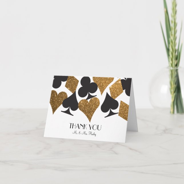 Destiny Las Vegas Cartões de agradecimentos Faux D (Frente)