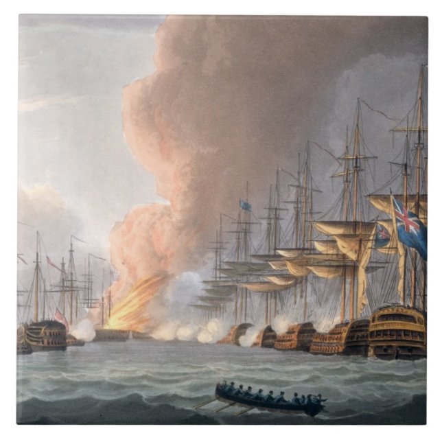 Destruição da frota dinamarquesa antes de (Frente)